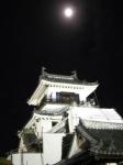 高知城ライブ(お城と上弦の月)